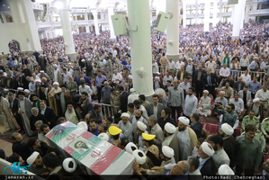 مراسم تشییع پیکر مطهر شهید حمله تروریستی اخیر حجت الاسلام تقوی در قم