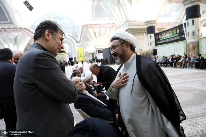 مراسم تشییع و تدفین همسر آیت الله موسوی بجنوردی (ره) در حرم امام خمینی (س)-2
