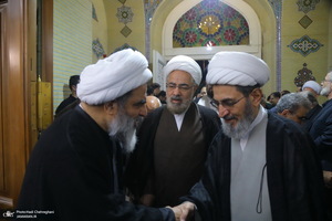 مراسم ختم مادر همسر آیت الله محمدجواد فاضل لنکرانی