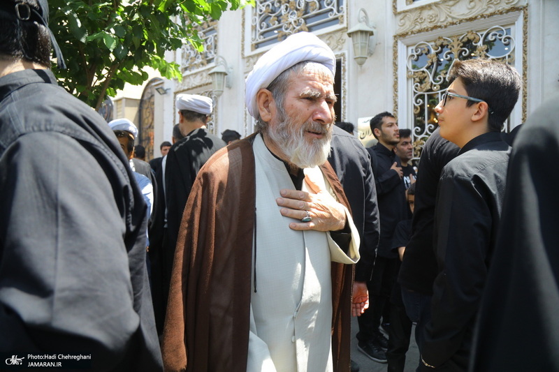 دسته عزاداری روز شهادت امام صادق (ع) با حضور آیت الله العظمی وحید خراسانی