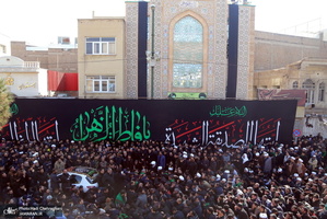 دسته عزاداری روز شهادت حضرت زهرا(س) با حضور آیت الله العظمی وحید خراسانی