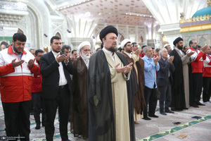 تجدید میثاق رییس و امدادگران جمعیت هلال احمر با ارمان های امام راحل