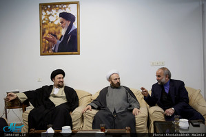 دیدار استاندار و جمعی از مدیران استان تهران با سید حسن خمینی
