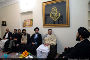 دیدار مشاور ارشد شورای امنیت افغانستان و رهبر حزب اسلامی مردم افغانستان با سید علی خمینی