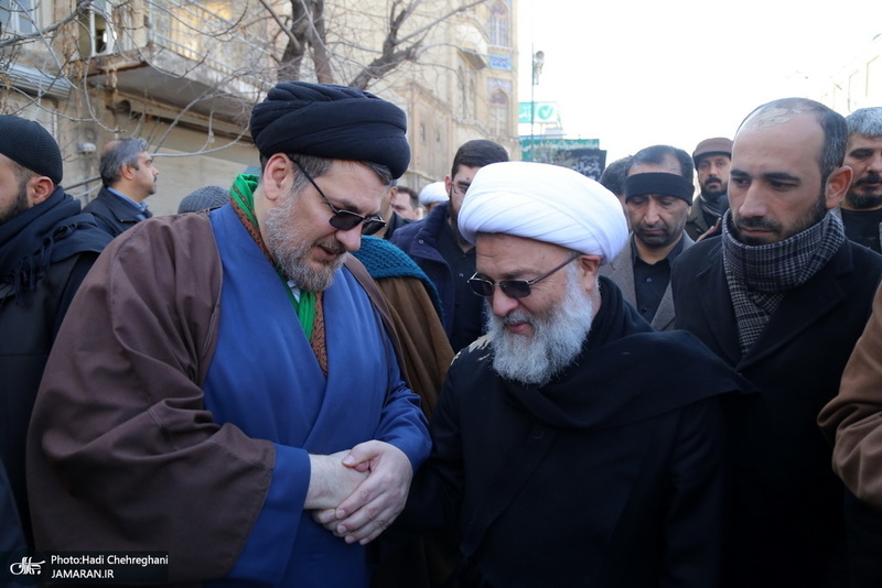 دسته عزاداری روز شهادت حضرت زهرا(س) با حضور آیت الله العظمی وحید خراسانی