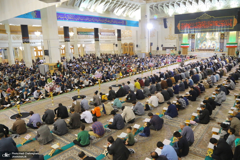 آیین ترتیل خوانی قرآن کریم در حرم حضرت معصومه (س)‎‎