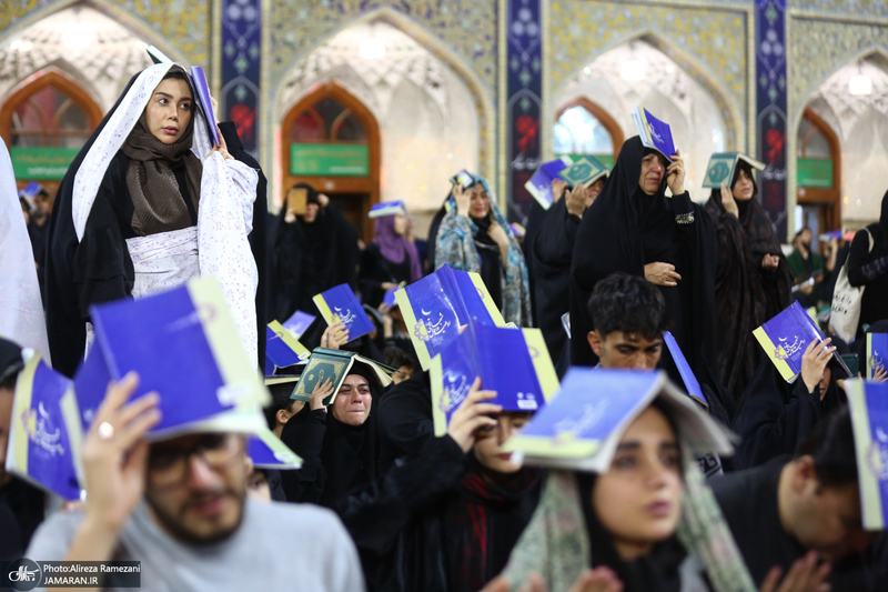 مراسم دعا و احیای شب بیست و یکم ماه رمضان در حرم امام رضا(ع)