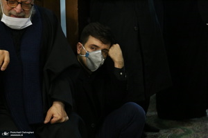 حضور مراجع و علما در مسجد امام حسن عسکری(ع) در پی ارتحال آیت الله العظمی صافی(ره)