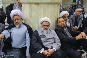 مراسم ختم مادر همسر آیت الله محمدجواد فاضل لنکرانی