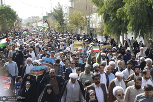 راهپیمایی مردم قم در حمایت از مردم فلسطین