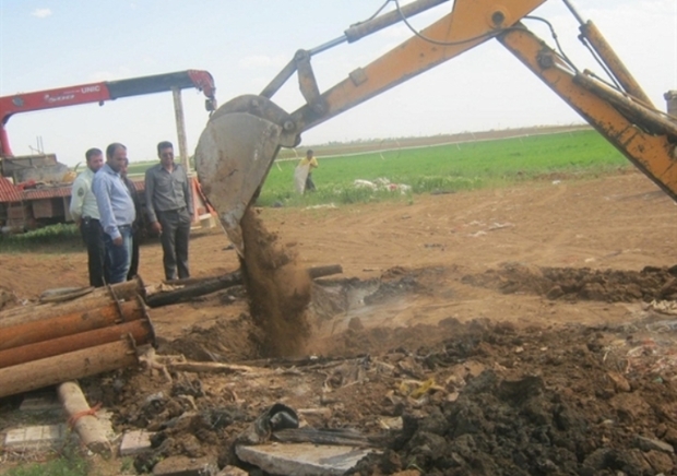 23 حلقه چاه غیر مجاز کشاورزی در ممسنی پُر شد