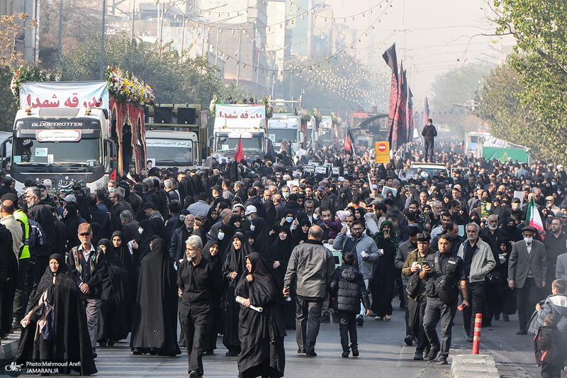 مراسم تشییع پیکرهای مطهر 100 شهید گمنام در تهران-4