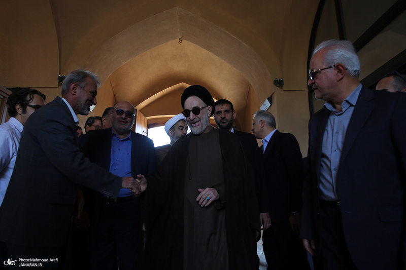 بازدید سید محمد خاتمی از باغ دولت آباد یزد