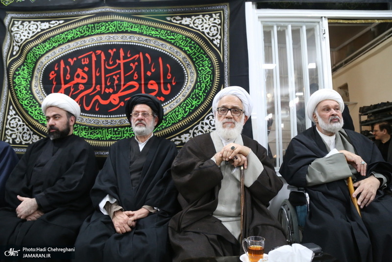 عزاداری شهادت حضرت فاطمه(س) در بیت آیت الله دوستی زنجانی با حضور سید حسن خمینی