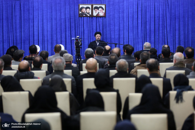 دیدار رئیس سازمان اسناد و کتابخانه ملی ، معاونین ومدیران با سید حسن خمینی