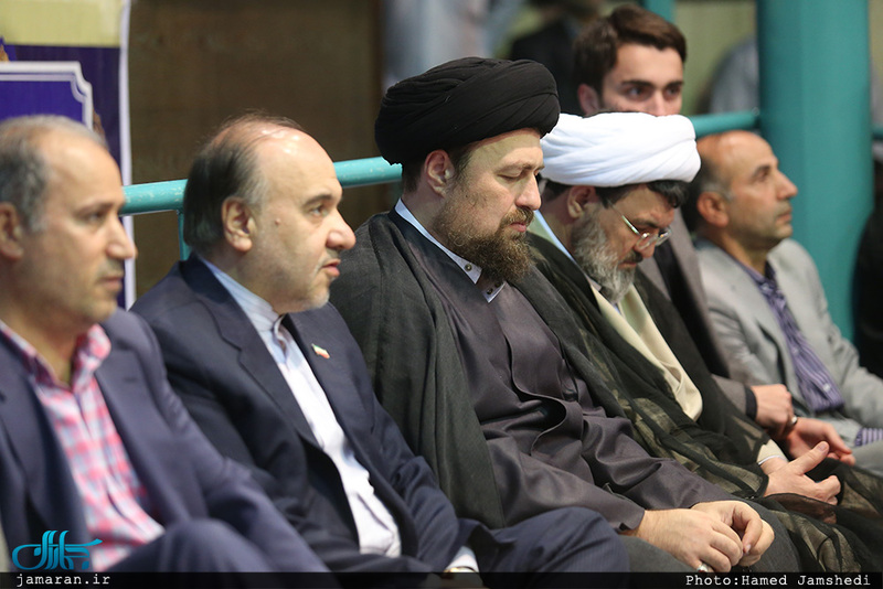 دیدار وزیر ورزش و جوانان و جمعی از ورزشکاران با سید حسن خمینی 