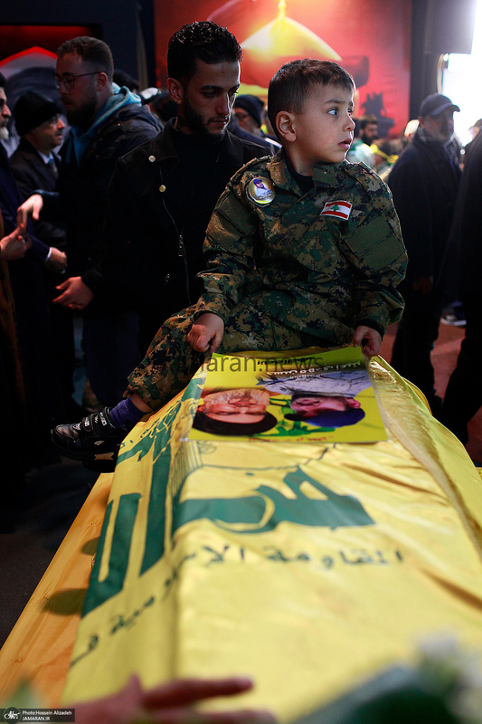 مراسم تشییع شهدای حزب الله در بیروت