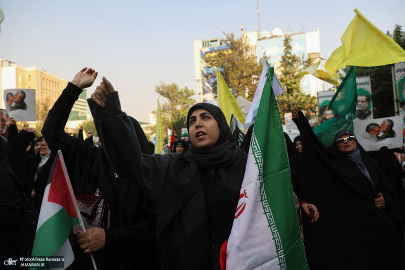 اجتماع دختران انقلاب در حمایت از جبهه مقاومت