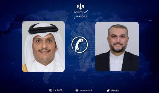 گفتگوی تلفنی امیرعبداللهیان با وزیر خارجه قطر در مورد تحولات اوکراین و  مذاکرات رفع تحریم ها
