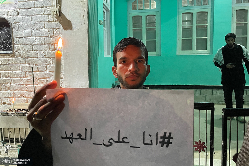 دسته عزاداری شیعیان کشمیر در آستانه تشییع پیکر شهید سید حسن نصرالله (ره)
