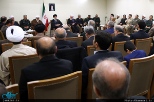 دیدار دست‌اندرکاران کنگره روحانی شهید صدوق گلپایگانی و ۳۷۲ شهید گلپایگان با رهبر معظم انقلاب 