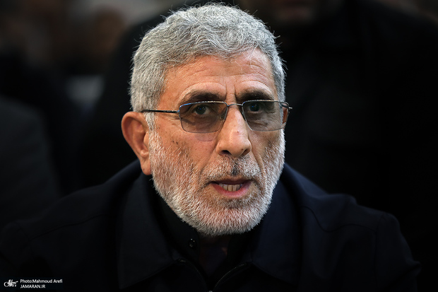 حضور سردار قاآنی در تجمع امروز مردم تهران + فیلم