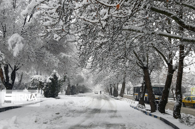 بارش برف همدان را فرامی‌گیرد