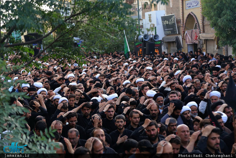 دسته عزای شهادت امیرالمؤمنین علی(ع) با حضور آیت الله العظمی وحید خراسانی