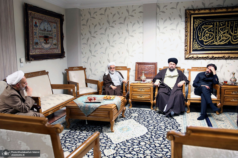 حضور سید حسن خمینی در منزل مرحوم آیت الله ری شهری (ره)