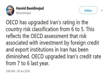 بهبود اوضاع ایران طبق رتبه‌بندی سازمان توسعه و همکاری اقتصادی