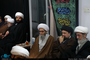 مراسم عزادارى شهادت حضرت فاطمه زهرا(س) در بيت آيت الله دوستى زنجانى
