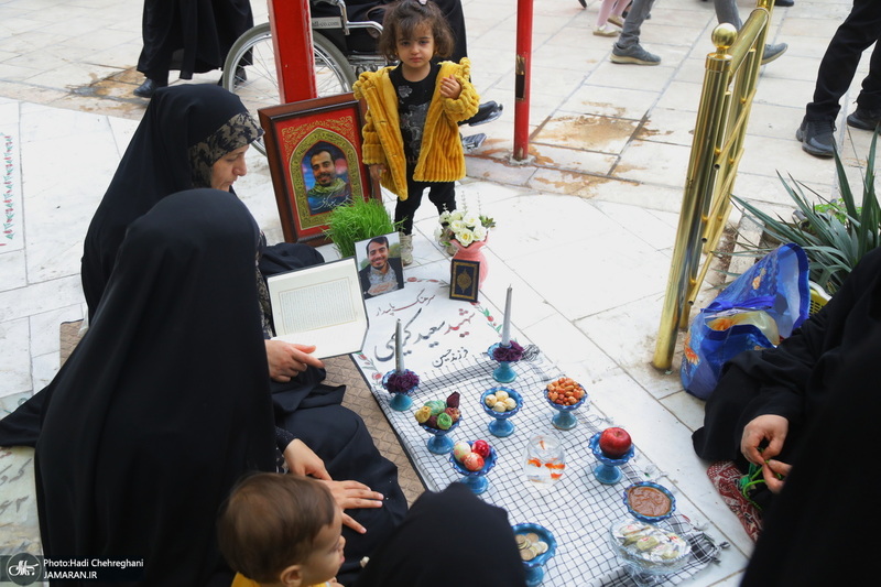 مراسم تحویل سال نو در گلزار شهدای قم‎