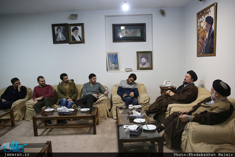 دیدار اعضای شورای مرکزی انجمن اسلامی دانشجویان دانشگاه تهران و علوم پزشکی تهران با سید حسن خمینی