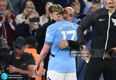 ویدیو| اشک های گواردیولا در خداحافظی دی بروینه