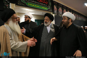 مراسم عزاداری حضرت زهرا(س) در مدرسه علمیه با حضور سید علی خمینی