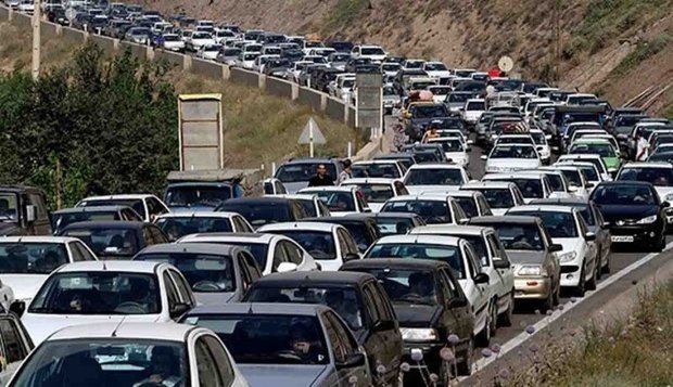 ترافیک مسیر تهران- هراز سنگین است