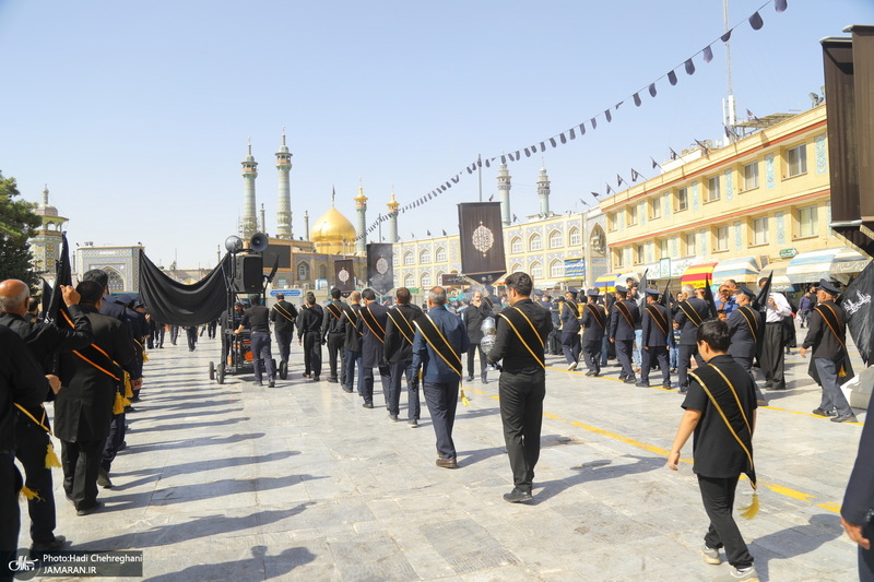 دسته عزاداری خادمین حرم حضرت معصومه (س) در روز شهادت امام رضا (ع)