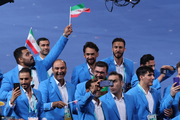 پرچم ایران در اختتامیه بازی های پاراآسیایی بالا رفت+عکس