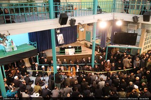 مراسم وداع با پیکر آیت الله هاشمی رفسنجانی(ره) در حسینیه جماران-13