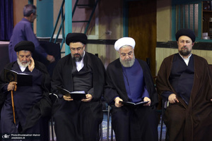 مراسم چهلمین روز مرحوم آیت الله صانعی در حسینیه جماران