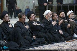 مراسم عزاداری شب تاسوعای حسینی در حرم مطهر امام خمینی (س)