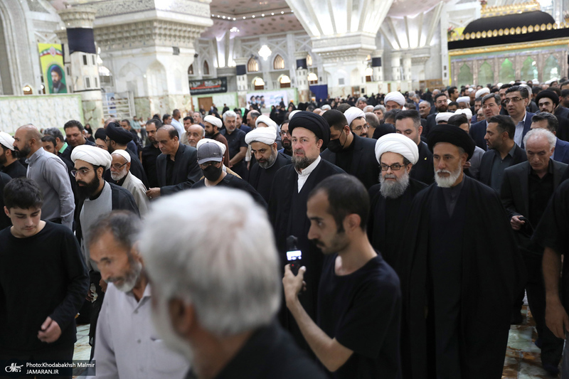 مراسم تشییع و تدفین همسر آیت الله موسوی بجنوردی (ره) در حرم امام خمینی (س)-3