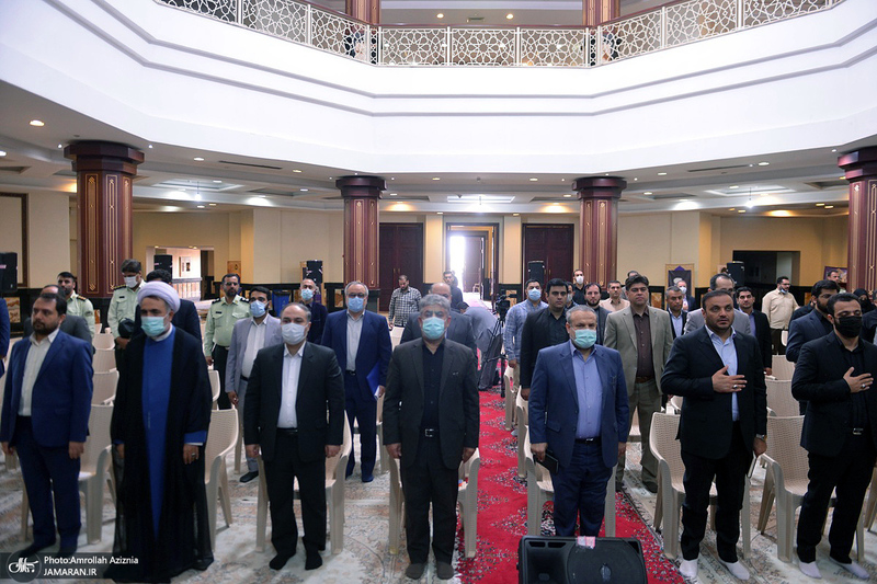 مراسم تودیع و معارفه رئیس حوزه قضایی بخش آفتاب در حرم امام خمینی