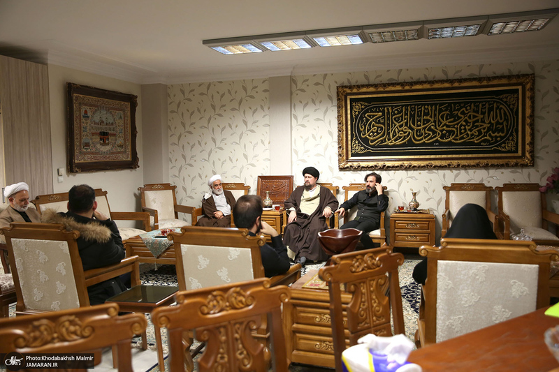 حضور سید حسن خمینی در منزل مرحوم آیت الله ری شهری (ره)