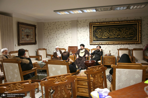 حضور سید حسن خمینی در منزل مرحوم آیت الله ری شهری (ره)