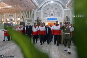 آئین آغاز طرح ملی خدمات نوروزی جمعیت هلال احمر در جوار حرم مطهر امام خمینی (س)