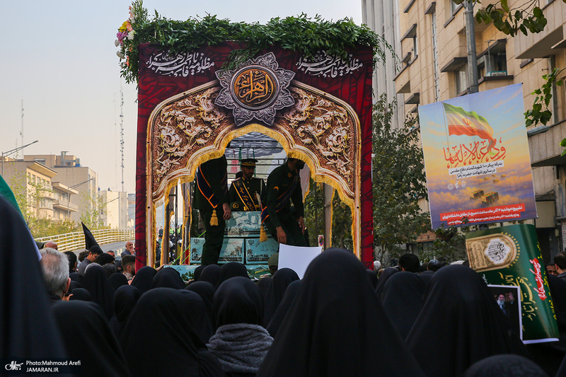 مراسم تشییع پیکرهای مطهر 100 شهید گمنام در تهران-5