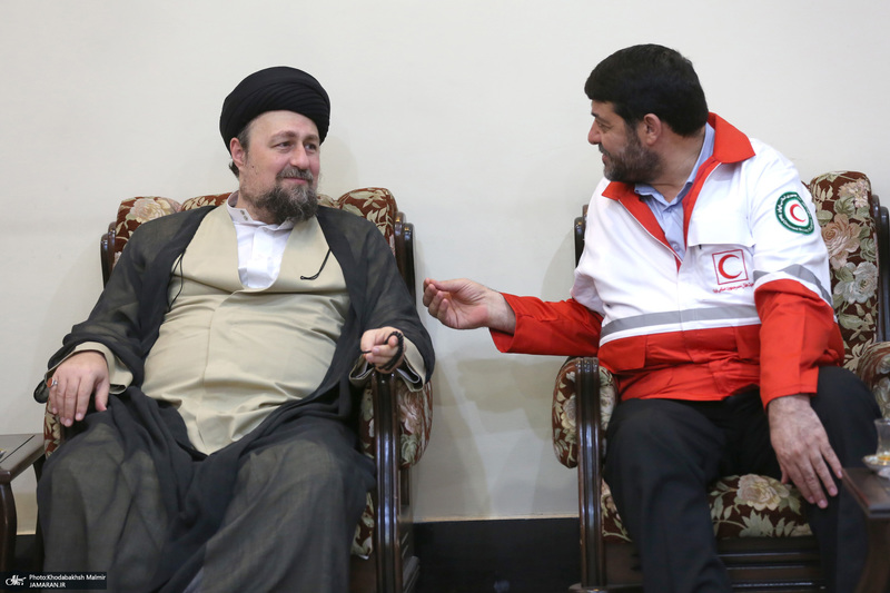 تجدید میثاق رییس و امدادگران جمعیت هلال احمر با ارمان های امام راحل