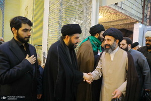 مراسم چهلمین روز درگذشت مرحوم آیت الله سید هادی سیستانی در قم‎