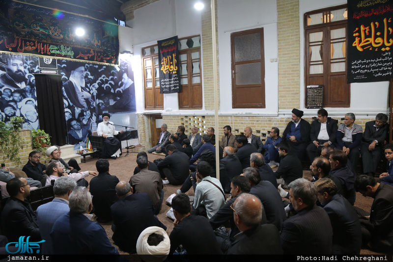 مراسم عزاداری شب شهادت امام موسی کاظم (ع) در بیت امام خمینی (ره) در قم